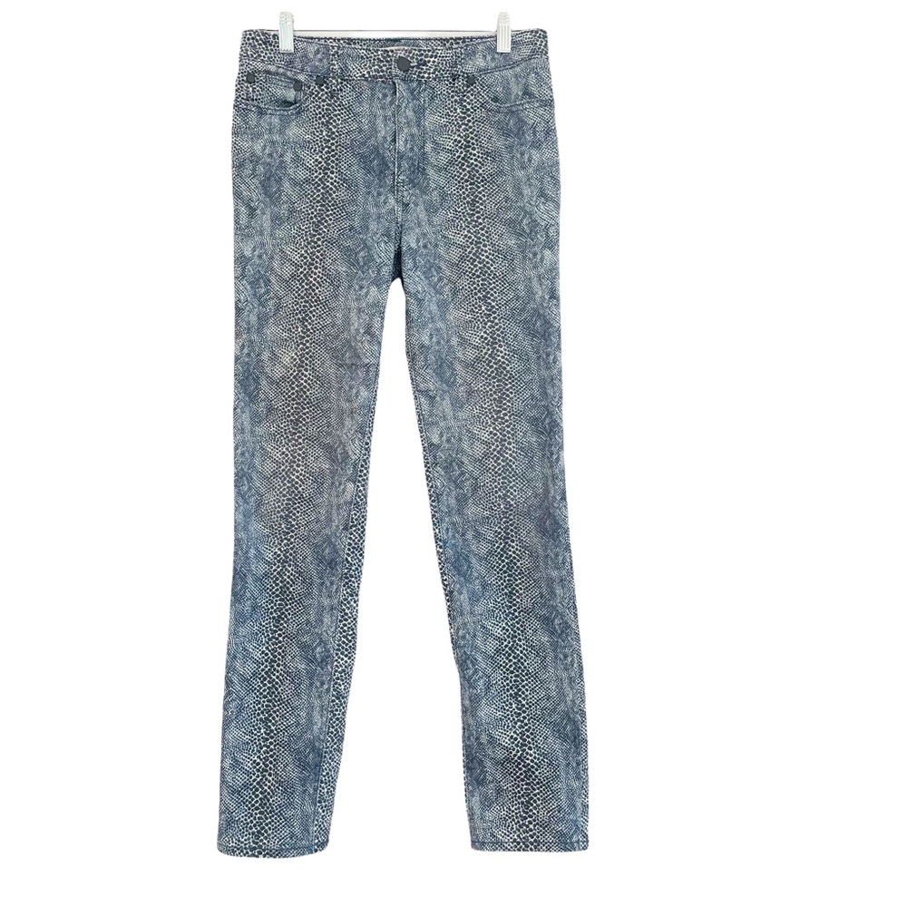 Tory Burch Boa Snake Print Pants Blue White 27
